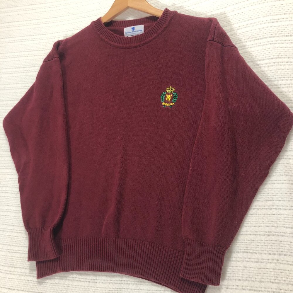 Vintage English Sports Shop Bermuda 100% Cotton Men's‎ Crew Neck Sweater Size S